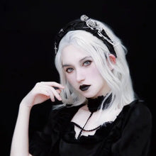 Load image into Gallery viewer, &#39;The Addams Family&#39; Goth Skull Decor Headband AlielNosirrah
