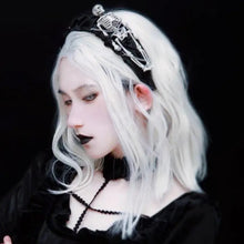 Load image into Gallery viewer, &#39;The Addams Family&#39; Goth Skull Decor Headband AlielNosirrah
