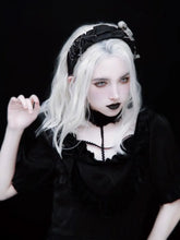 Load image into Gallery viewer, &#39;The Addams Family&#39; Goth Skull Decor Headband AlielNosirrah
