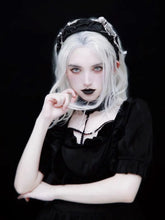 Load image into Gallery viewer, &#39;The Addams Family&#39; Goth Skull Decor Headband AlielNosirrah
