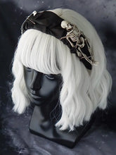 Load image into Gallery viewer, &#39;The Addams Family&#39; Goth Skull Decor Headband AlielNosirrah
