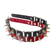 Load image into Gallery viewer, &#39;Thorns&#39; Rivet Punk Pu Choker AlielNosirrah
