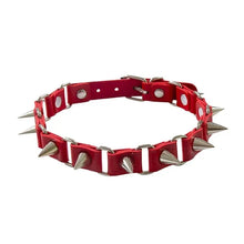 Load image into Gallery viewer, &#39;Thorns&#39; Rivet Punk Pu Choker AlielNosirrah
