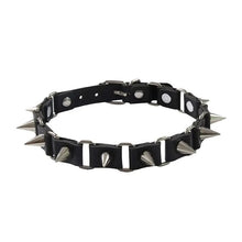 Load image into Gallery viewer, &#39;Thorns&#39; Rivet Punk Pu Choker AlielNosirrah
