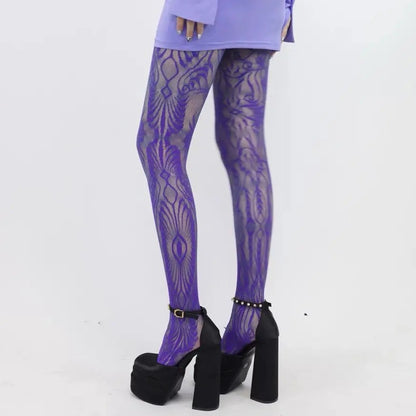 'Totem' Pastel Lace Hollow-out Tights AlielNosirrah
