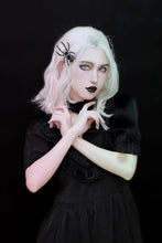 Load image into Gallery viewer, &#39;Trapped&#39; Dark Goth Spider Shape Hair Pins AlielNosirrah
