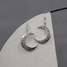 Load image into Gallery viewer, &#39;Traveler&#39; Goth Moon Shape Earrings AlielNosirrah

