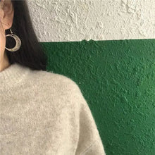 Load image into Gallery viewer, &#39;Traveler&#39; Goth Moon Shape Earrings AlielNosirrah

