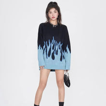 Load image into Gallery viewer, &#39;Twin Flame&#39; Oversized Flaming  Sweaters AlielNosirrah
