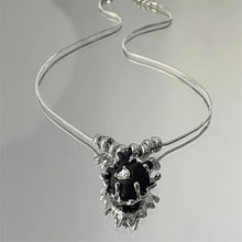 Load image into Gallery viewer, &#39;Unscrupulous&#39; Matte Heart Snake Chain Necklace AlielNosirrah
