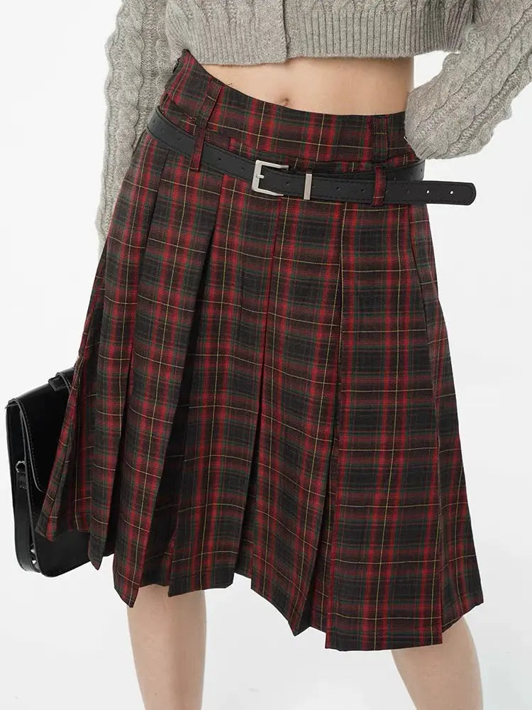 'Vampire High' Dark Red Checkerboard Skirt AlielNosirrah