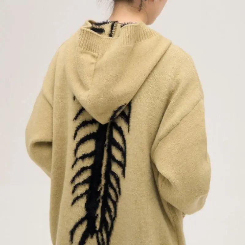 'Vine' Spine Knit Sweater Hoodie AlielNosirrah