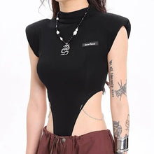 Load image into Gallery viewer, &#39;Warrior&#39; Sleeveless Paded Shoulder Top
