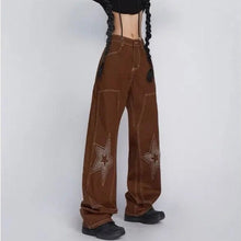 Load image into Gallery viewer, &#39;West Coast&#39; Star Print Oversized Jeans Pants AlielNosirrah

