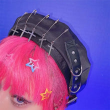 Load image into Gallery viewer, &#39;Whirlwind&#39; Cross Punk Y2K Beret AlielNosirrah
