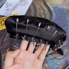 Load image into Gallery viewer, &#39;Whirlwind&#39; Cross Punk Y2K Beret AlielNosirrah
