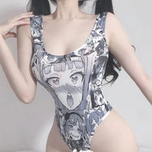 Load image into Gallery viewer, &#39;Wifu&#39; Kawaii Anime Girl Face Bodysuit AlielNosirrah
