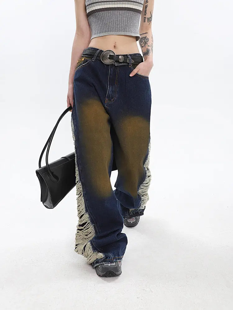 'Wild Dreams' Grunge Ripped Oversized Jeans Pants AlielNosirrah