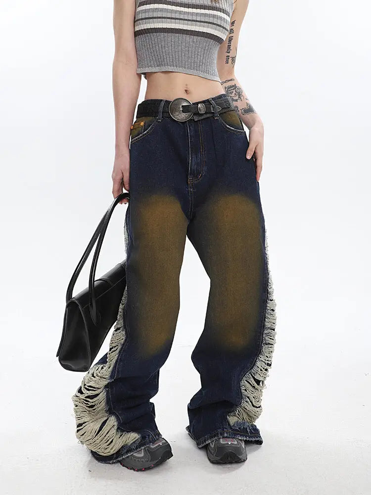 'Wild Dreams' Grunge Ripped Oversized Jeans Pants AlielNosirrah