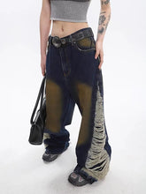 Load image into Gallery viewer, &#39;Wild Dreams&#39; Grunge Ripped Oversized Jeans Pants AlielNosirrah
