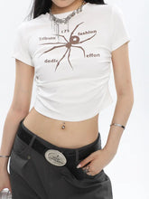 Load image into Gallery viewer, &#39;Wonder&#39; Spider Prints Grunge High Waisted T-shirt AlielNosirrah
