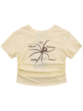 Load image into Gallery viewer, &#39;Wonder&#39; Spider Prints Grunge High Waisted T-shirt AlielNosirrah
