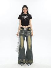 Load image into Gallery viewer, &#39;Wonder&#39; Spider Prints Grunge High Waisted T-shirt AlielNosirrah
