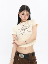 Load image into Gallery viewer, &#39;Wonder&#39; Spider Prints Grunge High Waisted T-shirt AlielNosirrah
