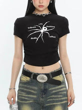 Load image into Gallery viewer, &#39;Wonder&#39; Spider Prints Grunge High Waisted T-shirt AlielNosirrah
