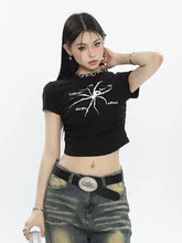 Load image into Gallery viewer, &#39;Wonder&#39; Spider Prints Grunge High Waisted T-shirt AlielNosirrah
