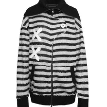 Load image into Gallery viewer, &#39;XOXO&#39; Grunge Stripped Zip Up Hoodie AlielNosirrah
