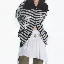 Load image into Gallery viewer, &#39;XOXO&#39; Grunge Stripped Zip Up Hoodie AlielNosirrah
