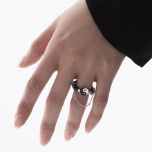 Load image into Gallery viewer, &#39;Yin &amp; Yang&#39; Alt Jade Beads Rings Set AlielNosirrah
