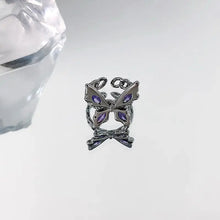 Load image into Gallery viewer, &#39;Yume&#39; Purple Stone Butterfly Rings - AlielNosirrah
