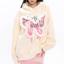 Load image into Gallery viewer, &#39; Zeltus&#39; Fluffy Butterfly Pattern Hoodie AlielNosirrah
