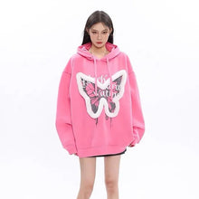 Load image into Gallery viewer, &#39; Zeltus&#39; Fluffy Butterfly Pattern Hoodie AlielNosirrah

