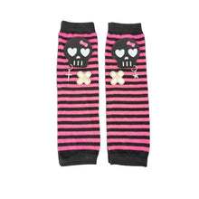 Load image into Gallery viewer, &#39;lovely horribly&#39; Y2k Harajuku Dark Knitted Striped Gloves AlielNosirrah
